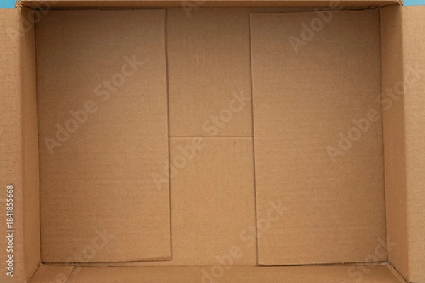 Obraz Cardboard box with empty space for packing items inside