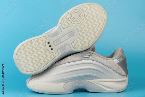 Obraz New sneaker design on display with focus on sole and upper part