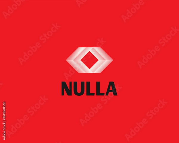 Fototapeta Abstract geometric vector logo. Square rhombus shutter gradient logotype.