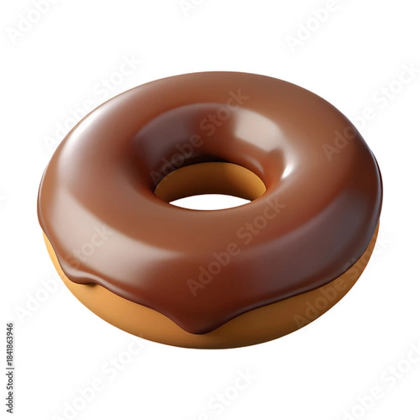 Obraz chocolate donut isolated  transparent background png