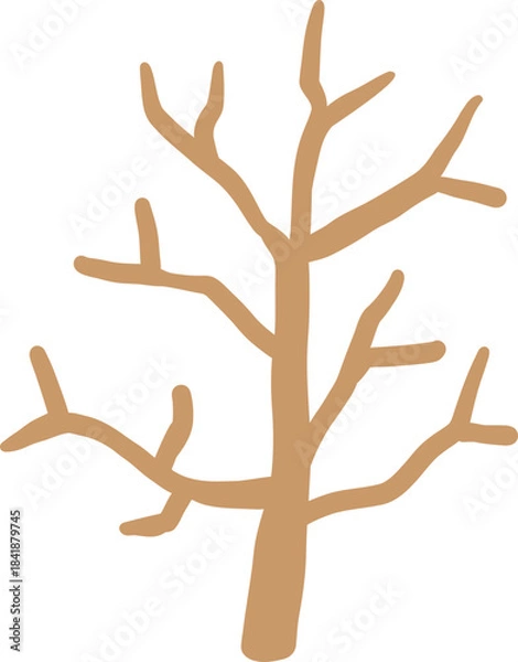 Obraz Hand Drawn Bare Desert Tree