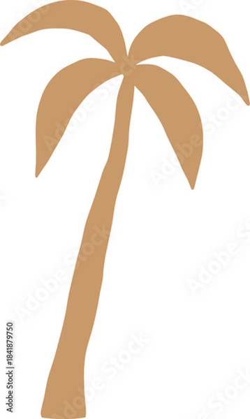 Obraz Hand Drawn Long Palm Tree Icon