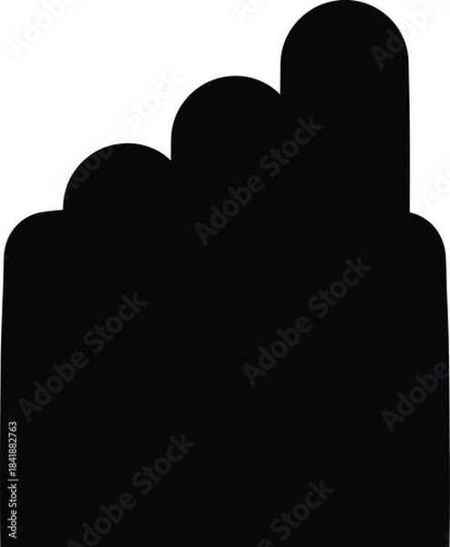 Fototapeta Simple Cloud Shape Silhouette Vector