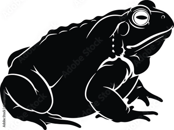 Fototapeta Toad Silhouette Vector Illustration