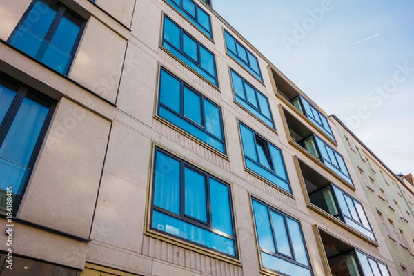 Obraz modern facade of apartment building or hotel