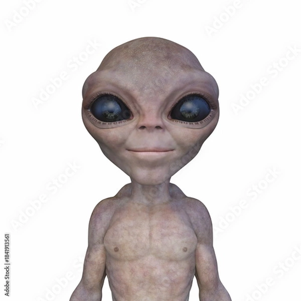 Fototapeta エイリアンの顔　3DCGレンダリング