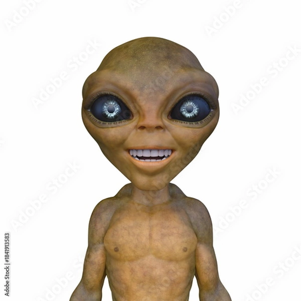 Fototapeta エイリアンの顔　3DCGレンダリング