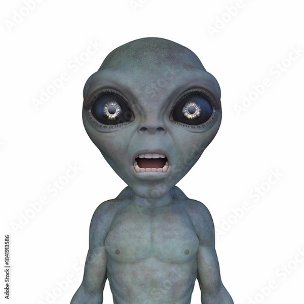 Fototapeta エイリアンの顔　3DCGレンダリング