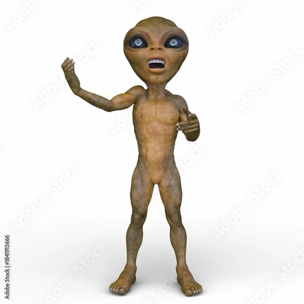 Fototapeta エイリアン　3DCGレンダリング