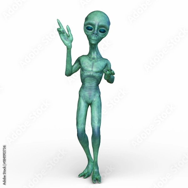 Fototapeta エイリアン　3DCGレンダリング