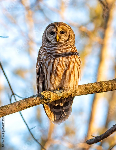 Obraz Barred Owl perched