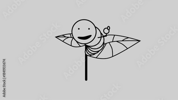 Obraz Simple Caterpillar Logo