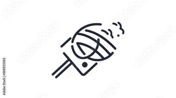 Obraz Abstract microphone icon on transparent background for creative audio projects