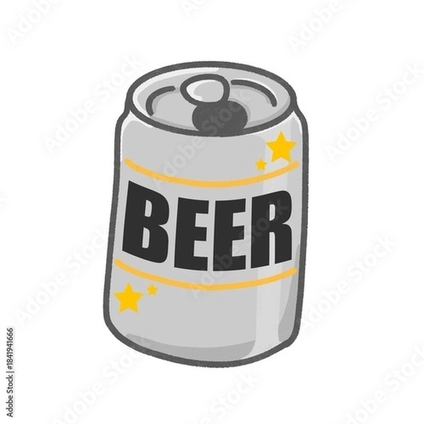 Obraz ビールイラスト素材｜缶ビールアイコン