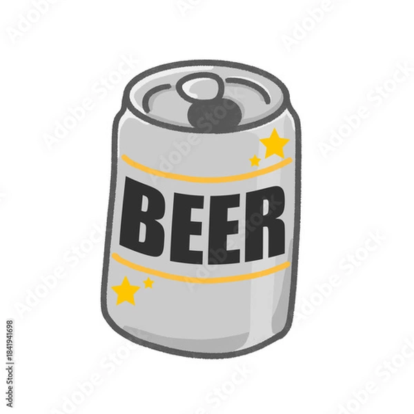 Obraz ビールイラスト素材｜缶ビールアイコン