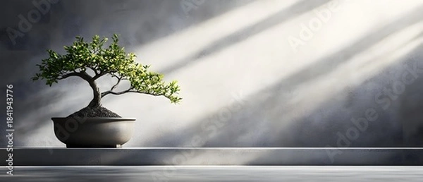 Fototapeta Textured Grey Wall Mockup