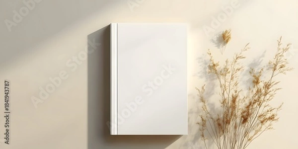 Fototapeta White Book Cover Mockup