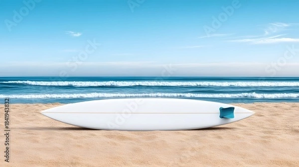 Fototapeta Blank Surfboard Mockup