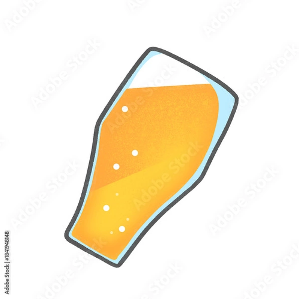 Obraz ビールイラスト素材｜乾杯風ビアグラス