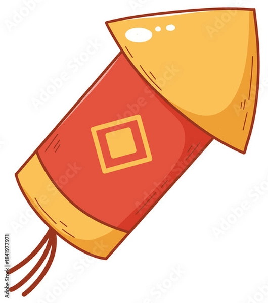 Fototapeta red gold firecracker