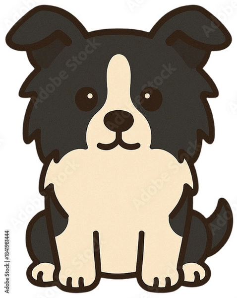 Obraz Cute Border Collie Dog Illustration