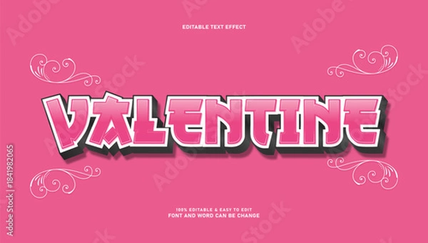 Obraz Valentine's Day Pop Art 3D Text Effect