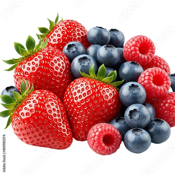 Obraz Mixed Berries Illustration .