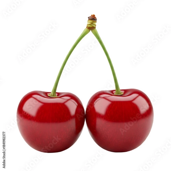 Obraz Red Cherries Pair Illustration .