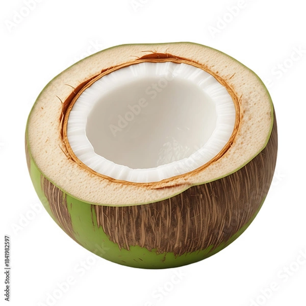Obraz Young Green Coconut Illustration .