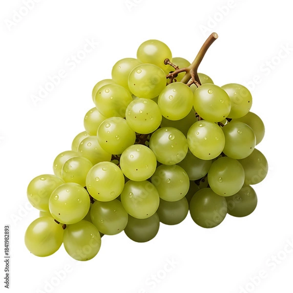 Obraz Green Grapes Cluster Illustration .