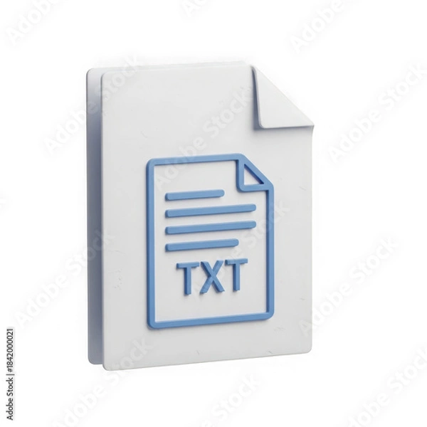 Fototapeta Text document icon isolated on transparent background