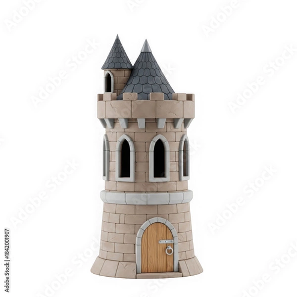 Fototapeta Fantasy tower isolated on transparent background