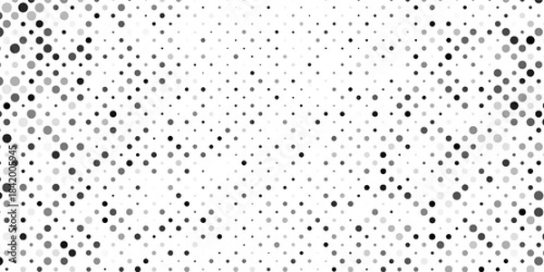 Obraz Vector dot mesh halftone gradient texture. Vanishing polka dot art design abstract
