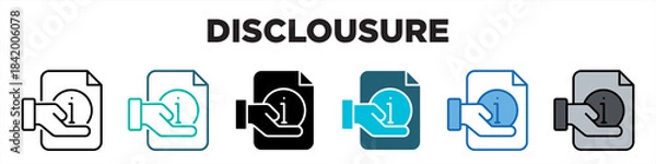 Obraz Disclosure Single Icon Pack Multistyle Editable Stroke
