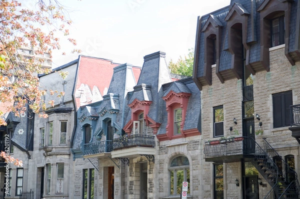 Obraz Façade d'immeuble coloré, Canada