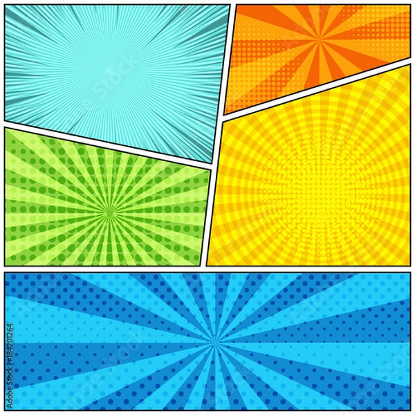 Obraz Comic book colorful bright background