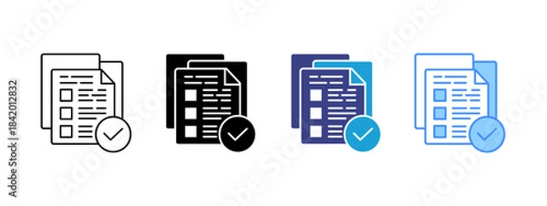 Obraz Resolved  icon set multiple style collection