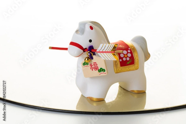 Fototapeta うま年干支の置物