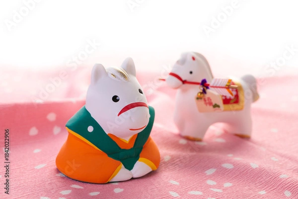 Fototapeta うま年干支の置物