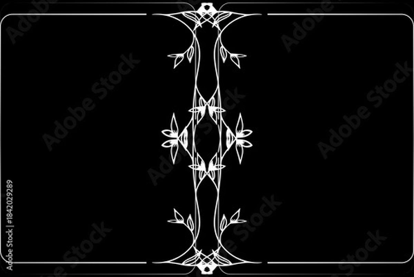 Fototapeta Simple Background Frame, Unique Background, Black and White Color Background, Unique Background Design