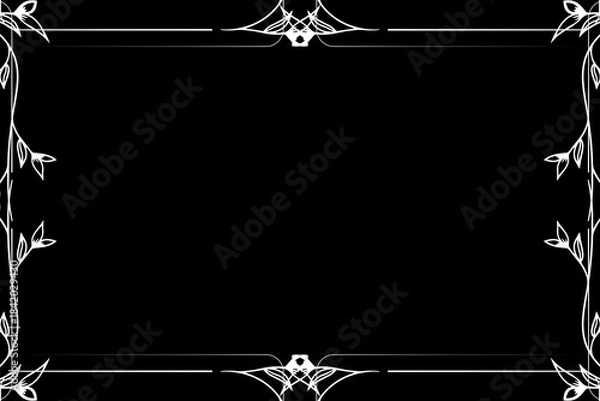Fototapeta Simple Background Frame, Unique Background, White and Black Color Background, Unique Background Design