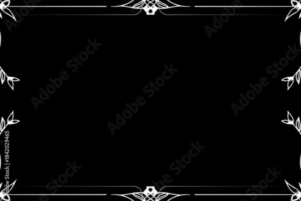Fototapeta Simple Background Frame, Unique Background, Black and White Color Background, Unique Style Background, Amazing Design