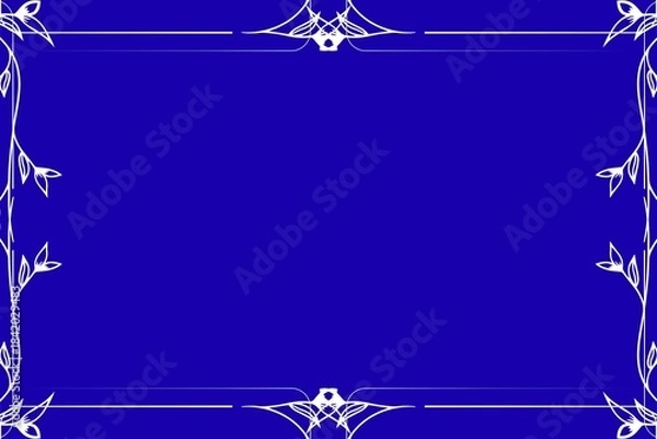 Fototapeta Simple Background Frame, Unique Background, White and Blue Color Background, Unique Background Design