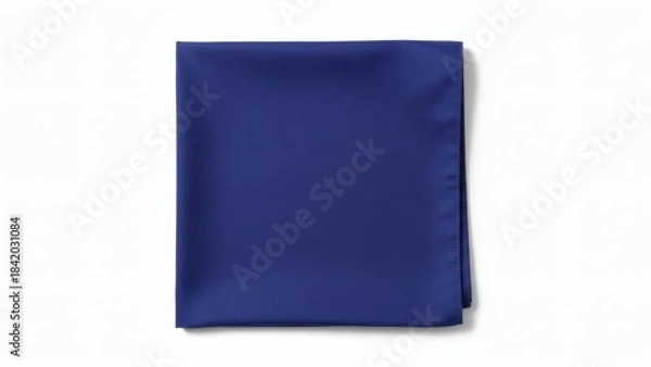 Obraz Indigo Blue Cotton Bandana Mockup Flat Lay Square Plain