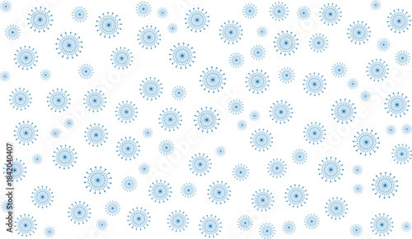 Fototapeta Simple Snowflake Dot Graphic Pattern
