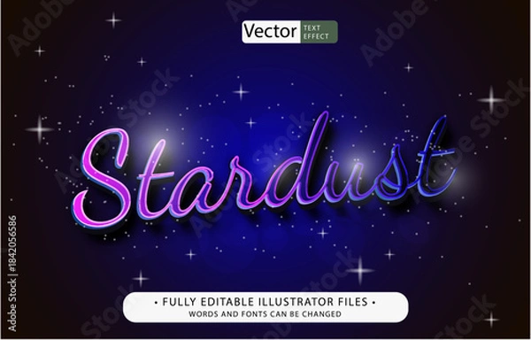 Obraz stardust text effect editable illustrator file