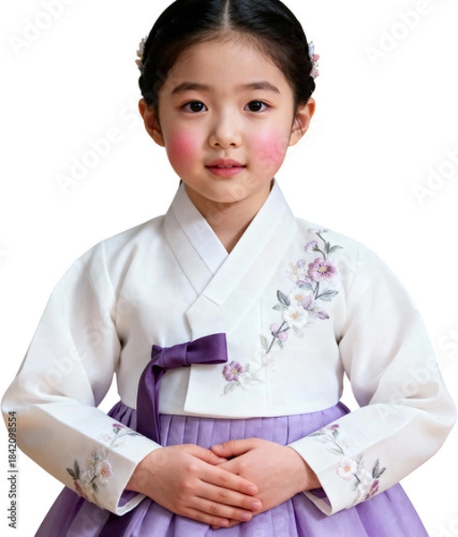 Obraz 한복입고세배하는귀여운어린이