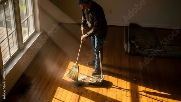 Obraz Sweeping floor