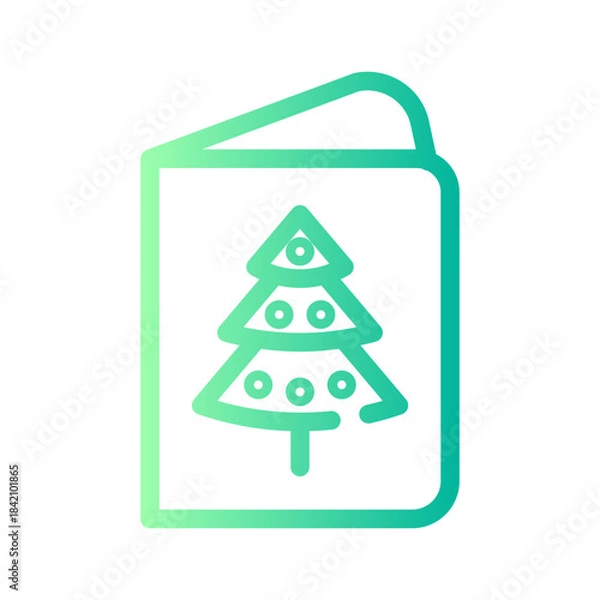 Obraz christmas card gradient icon