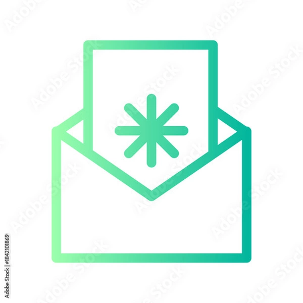 Obraz christmas card gradient icon